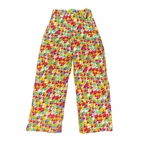 L.L.Bean Kids Houndstooth Ski Pants 10 Multicolor Insulated Snow Pink - Picture 7 of 7
